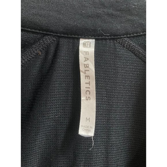Fabletics Size M Black Zip Up Mock Neck Performance Compression Running Jacket - Picture 3 of 4